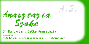 anasztazia szoke business card