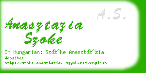 anasztazia szoke business card